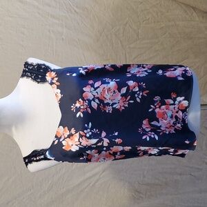 Laundry By Shelli Segal Floral and Lace Tank NWOT SZ MD
